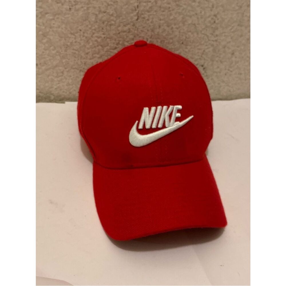 Nike Red Baseball Cap with White Swoosh